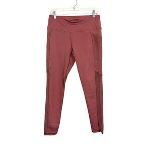 Victoria Sport High-Waist Mesh Pocket Leggings L/XL Rose Pink Stretchy Activewea